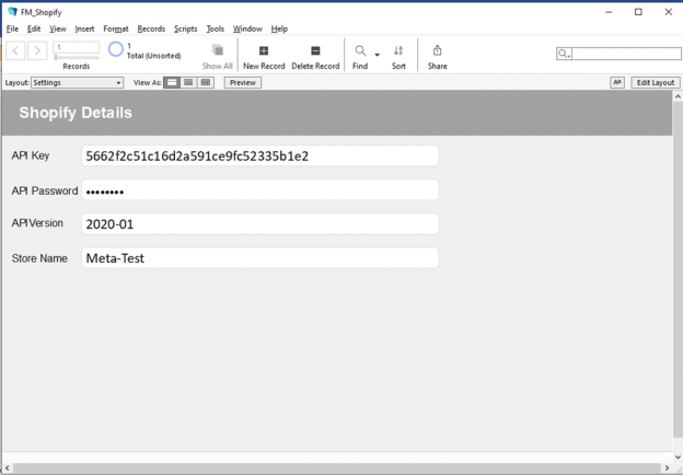 Publish Product data from FileMaker solution to Shopify store